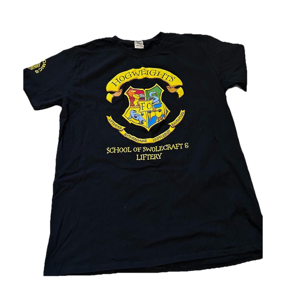 Harry Potter Fan T-Shirt Hogweights School of Swolecraft & Liftery Flex Comics L